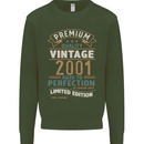 Premium Vintage 22nd Birthday 2001 Mens Sweatshirt Jumper Forest Green