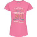 Premium Vintage 22nd Birthday 2001 Womens Petite Cut T-Shirt Azalea