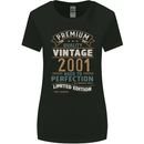 Premium Vintage 22nd Birthday 2001 Womens Wider Cut T-Shirt Black
