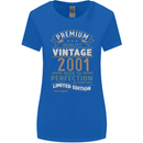 Premium Vintage 22nd Birthday 2001 Womens Wider Cut T-Shirt Royal Blue