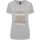 Premium Vintage 22nd Birthday 2001 Womens Wider Cut T-Shirt Sports Grey