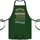 Premium Vintage 23rd Birthday 2000 Cotton Apron 100% Organic Forest Green