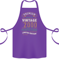 Premium Vintage 23rd Birthday 2000 Cotton Apron 100% Organic Purple