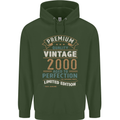Premium Vintage 23rd Birthday 2000 Mens 80% Cotton Hoodie Forest Green
