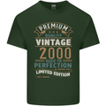 Premium Vintage 23rd Birthday 2000 Mens Cotton T-Shirt Tee Top Forest Green