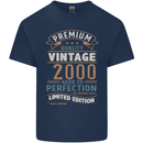 Premium Vintage 23rd Birthday 2000 Mens Cotton T-Shirt Tee Top Navy Blue
