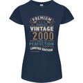 Premium Vintage 23rd Birthday 2000 Womens Petite Cut T-Shirt Navy Blue