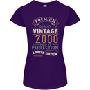 Premium Vintage 23rd Birthday 2000 Womens Petite Cut T-Shirt Purple