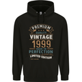 Premium Vintage 24th Birthday 1999 Mens 80% Cotton Hoodie Black