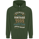 Premium Vintage 24th Birthday 1999 Mens 80% Cotton Hoodie Forest Green