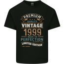 Premium Vintage 24th Birthday 1999 Mens Cotton T-Shirt Tee Top Black