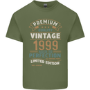 Premium Vintage 24th Birthday 1999 Mens Cotton T-Shirt Tee Top Military Green