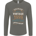 Premium Vintage 24th Birthday 1999 Mens Long Sleeve T-Shirt Charcoal