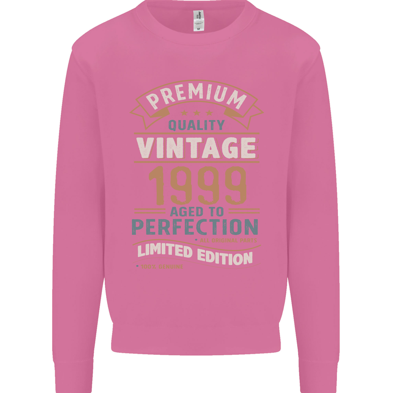Premium Vintage 24th Birthday 1999 Mens Sweatshirt Jumper Azalea