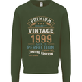 Premium Vintage 24th Birthday 1999 Mens Sweatshirt Jumper Forest Green