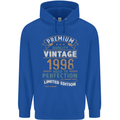 Premium Vintage 25th Birthday 1998 Mens 80% Cotton Hoodie Royal Blue