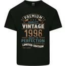 Premium Vintage 25th Birthday 1998 Mens Cotton T-Shirt Tee Top Black
