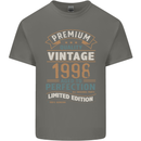 Premium Vintage 25th Birthday 1998 Mens Cotton T-Shirt Tee Top Charcoal