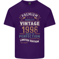 Premium Vintage 25th Birthday 1998 Mens Cotton T-Shirt Tee Top Purple