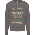 Premium Vintage 25th Birthday 1998 Mens Sweatshirt Jumper Charcoal