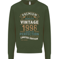 Premium Vintage 25th Birthday 1998 Mens Sweatshirt Jumper Forest Green