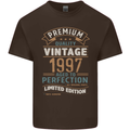 Premium Vintage 26th Birthday 1997 Mens Cotton T-Shirt Tee Top Dark Chocolate
