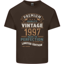 Premium Vintage 26th Birthday 1997 Mens Cotton T-Shirt Tee Top Dark Chocolate