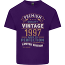 Premium Vintage 26th Birthday 1997 Mens Cotton T-Shirt Tee Top Purple