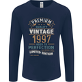 Premium Vintage 26th Birthday 1997 Mens Long Sleeve T-Shirt Navy Blue