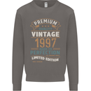 Premium Vintage 26th Birthday 1997 Mens Sweatshirt Jumper Charcoal