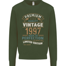 Premium Vintage 26th Birthday 1997 Mens Sweatshirt Jumper Forest Green