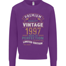Premium Vintage 26th Birthday 1997 Mens Sweatshirt Jumper Purple