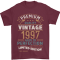 Premium Vintage 26th Birthday 1997 Mens T-Shirt 100% Cotton Maroon