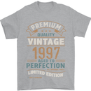 Premium Vintage 26th Birthday 1997 Mens T-Shirt 100% Cotton Sports Grey