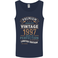 Premium Vintage 26th Birthday 1997 Mens Vest Tank Top Navy Blue