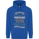 Premium Vintage 27th Birthday 1996 Mens 80% Cotton Hoodie Royal Blue
