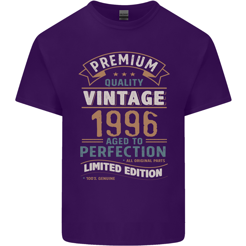 Premium Vintage 27th Birthday 1996 Mens Cotton T-Shirt Tee Top Purple