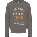 Premium Vintage 27th Birthday 1996 Mens Sweatshirt Jumper Charcoal