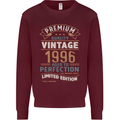 Premium Vintage 27th Birthday 1996 Mens Sweatshirt Jumper Maroon