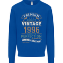 Premium Vintage 27th Birthday 1996 Mens Sweatshirt Jumper Royal Blue