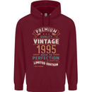 Premium Vintage 28th Birthday 1995 Mens 80% Cotton Hoodie Maroon