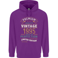 Premium Vintage 28th Birthday 1995 Mens 80% Cotton Hoodie Purple