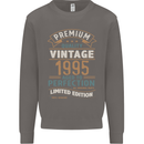 Premium Vintage 28th Birthday 1995 Mens Sweatshirt Jumper Charcoal