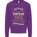 Premium Vintage 28th Birthday 1995 Mens Sweatshirt Jumper Purple