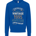 Premium Vintage 28th Birthday 1995 Mens Sweatshirt Jumper Royal Blue