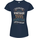 Premium Vintage 28th Birthday 1995 Womens Petite Cut T-Shirt Navy Blue