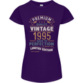 Premium Vintage 28th Birthday 1995 Womens Petite Cut T-Shirt Purple