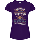 Premium Vintage 28th Birthday 1995 Womens Petite Cut T-Shirt Purple