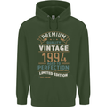 Premium Vintage 29th Birthday 1994 Mens 80% Cotton Hoodie Forest Green