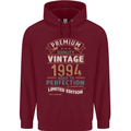 Premium Vintage 29th Birthday 1994 Mens 80% Cotton Hoodie Maroon